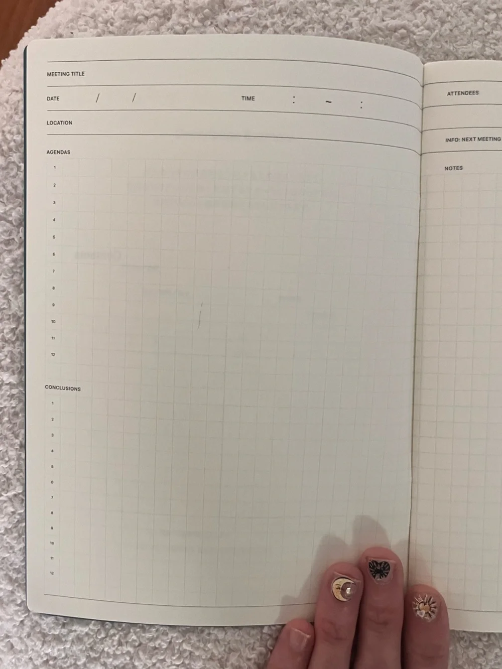NWT🎉 LACONIC Navy Blue “Meeting” Agenda Planner Softcover